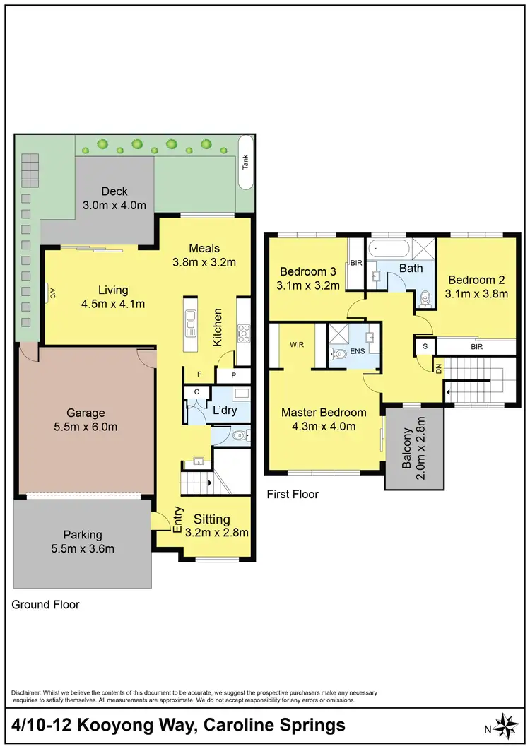 Floorplan of Homely house listing, 4/10-12 Kooyong Way, Caroline Springs VIC 3023