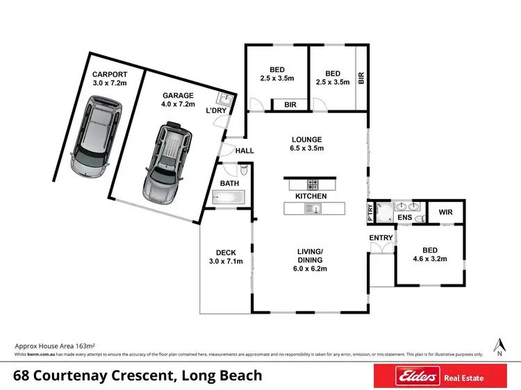 Floorplan of Homely house listing, 68 Courtenay Crescent, Long Beach NSW 2536