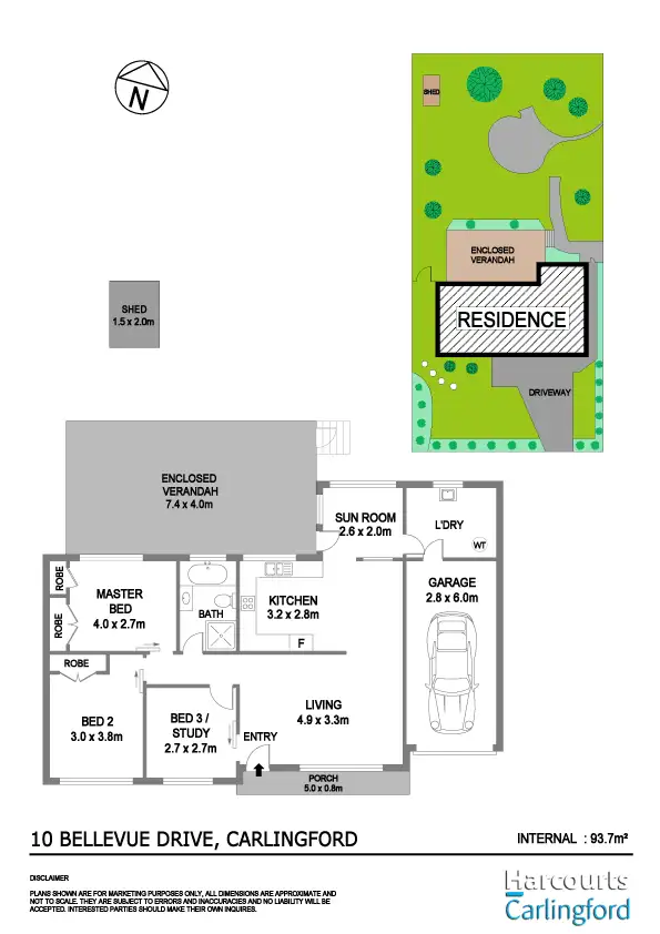Floorplan of Homely house listing, 10 Bellevue Drive, Carlingford NSW 2118
