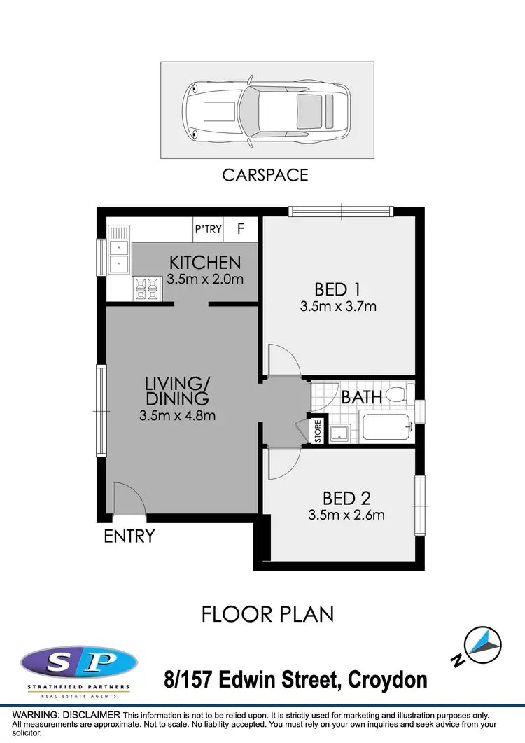 Floorplan of Homely apartment listing, 8/157 Edwin Street, Croydon NSW 2132