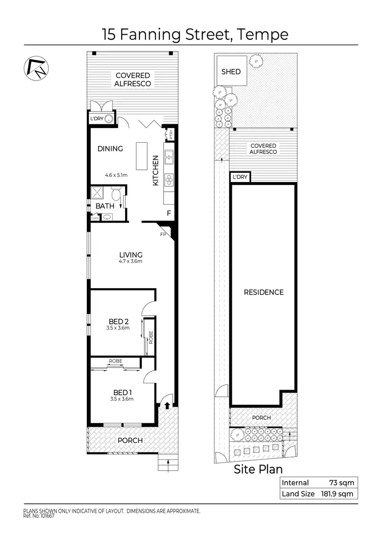 Floorplan of Homely house listing, 15 Fanning Street, Tempe NSW 2044