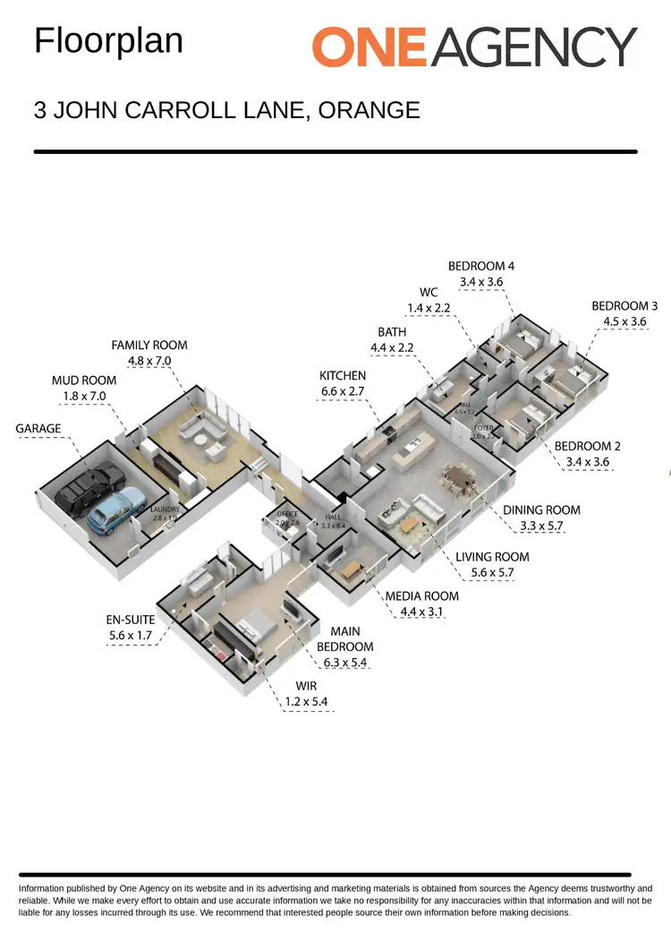 Floorplan of Homely house listing, 3 John Carroll Lane, Orange NSW 2800