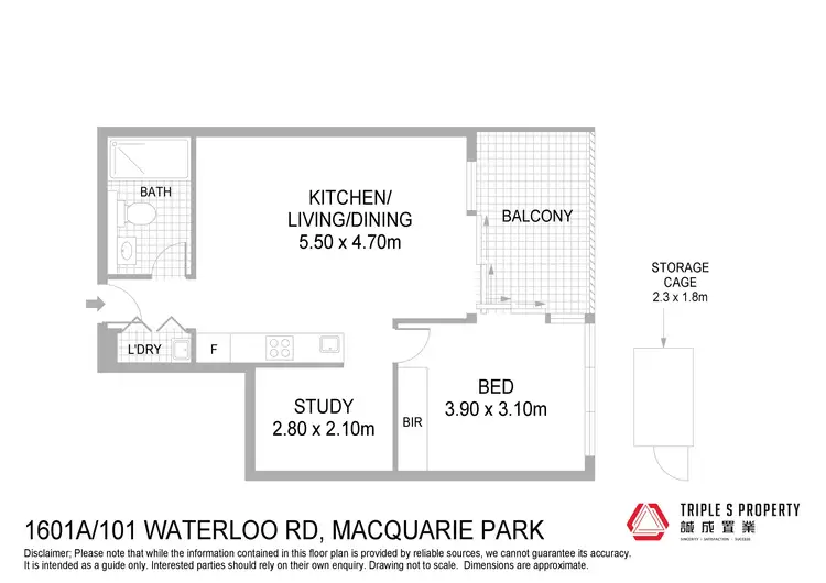 Floorplan of Homely apartment listing, 1601A/101 Waterloo Road, Macquarie Park NSW 2113