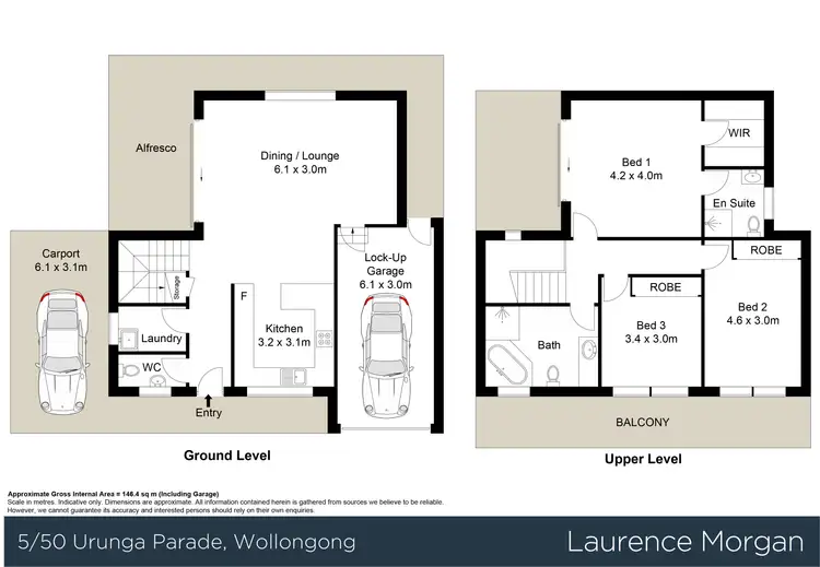 Floorplan of Homely townhouse listing, 5/50 Urunga Parade, Wollongong NSW 2500