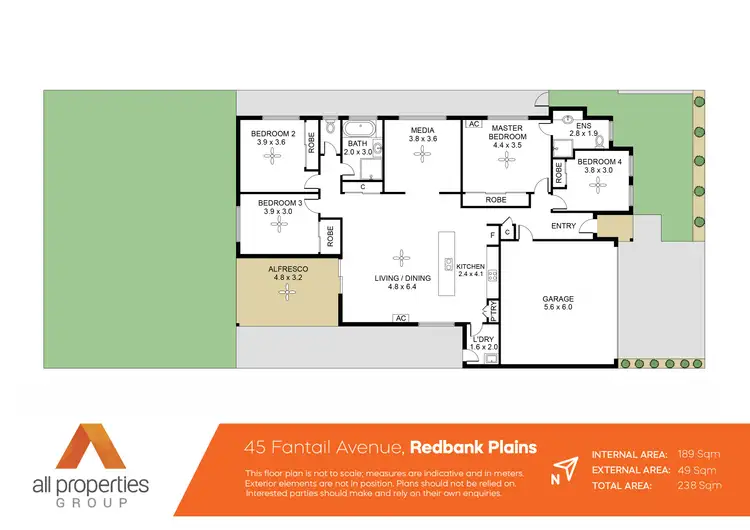 Floorplan of Homely house listing, 45 Fantail Avenue, Redbank Plains QLD 4301