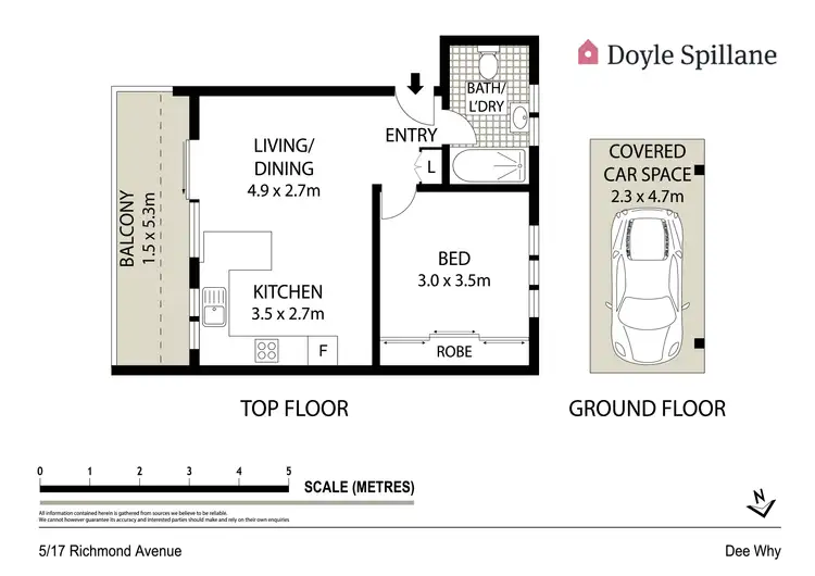 Floorplan of Homely apartment listing, 5/17 Richmond Avenue, Dee Why NSW 2099