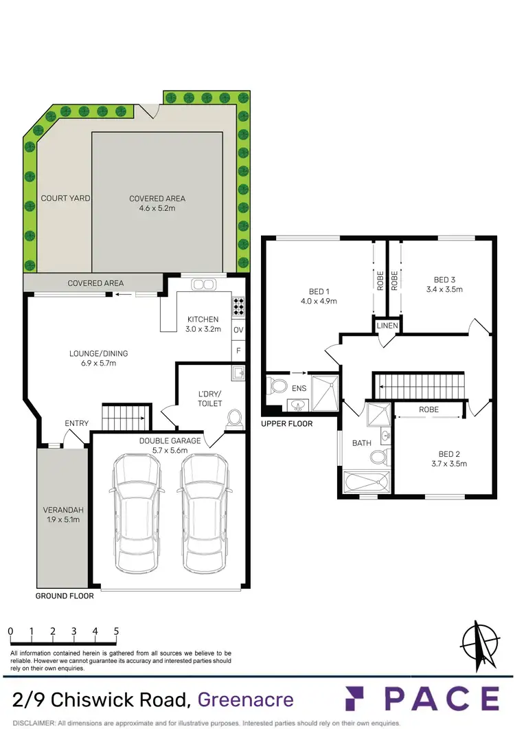 Floorplan of Homely townhouse listing, 2/9 Chiswick Road, Greenacre NSW 2190
