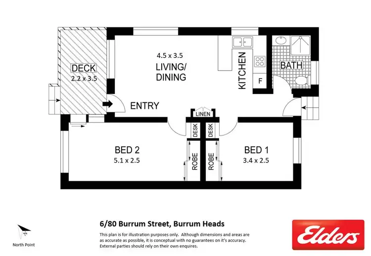 Floorplan of Homely unit listing, 6/80 Burrum Street, Burrum Heads QLD 4659