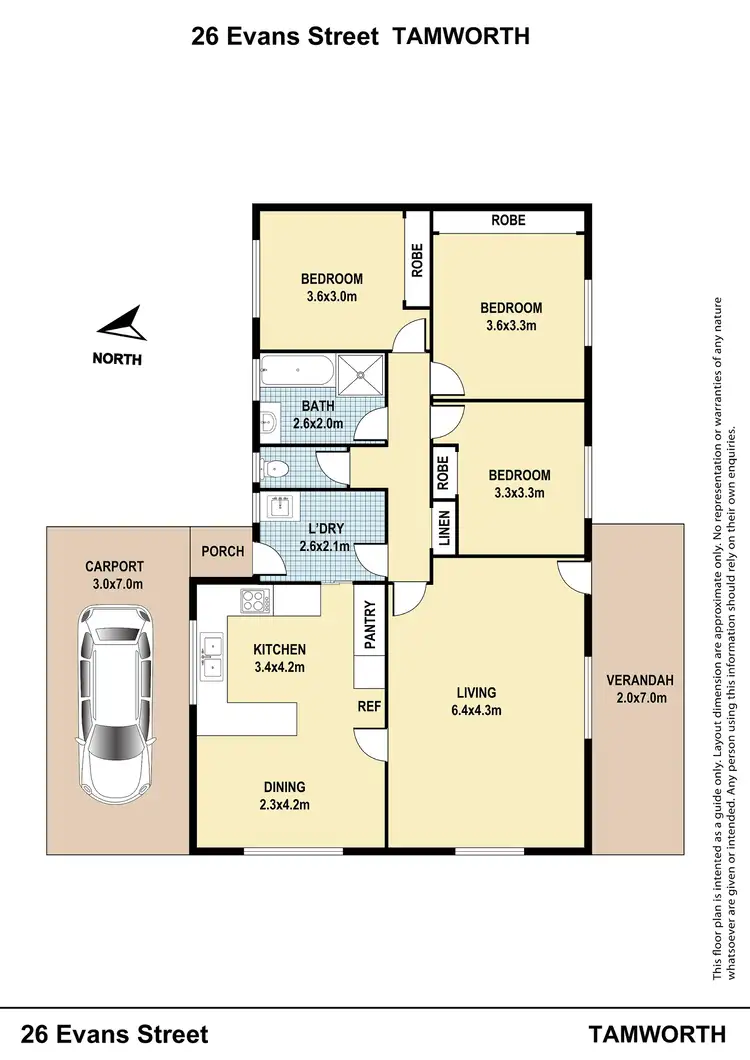 Floorplan of Homely house listing, 26 Evans Street, Tamworth NSW 2340