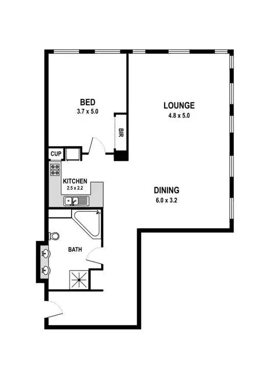 Floorplan of Homely apartment listing, 809/471 Little Bourke Street, Melbourne VIC 3000