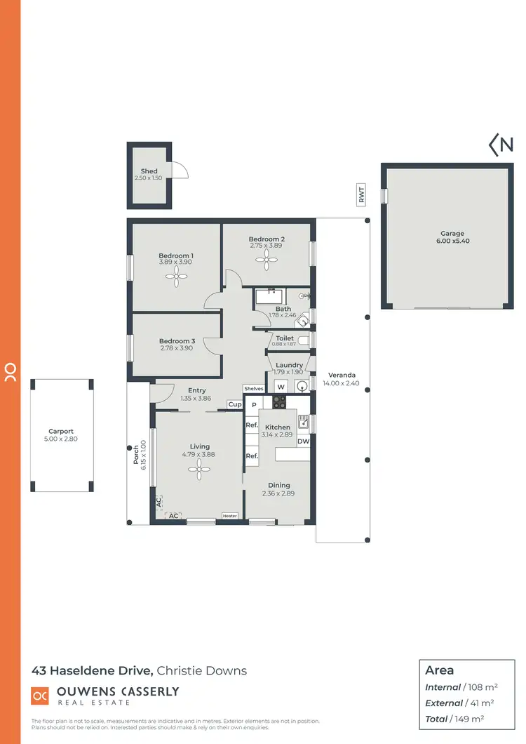 Floorplan of Homely house listing, 43 Haseldene Drive, Christie Downs SA 5164