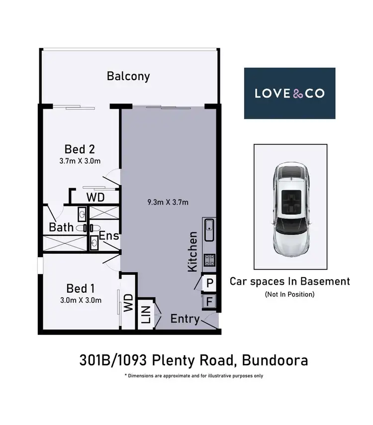 Floorplan of Homely apartment listing, 301B/1093 Plenty Road, Bundoora VIC 3083