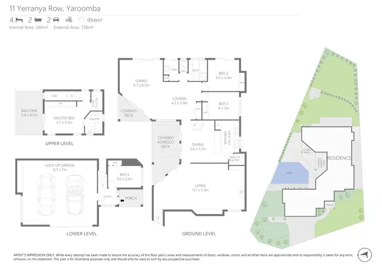 Floorplan of Homely house listing, 11 Yerranya Row, Yaroomba QLD 4573