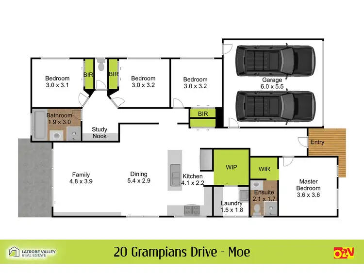 Floorplan of Homely house listing, 20 Grampians Drive, Moe VIC 3825