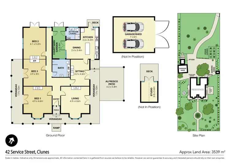 Floorplan of Homely house listing, 42 Service Street, Clunes VIC 3370