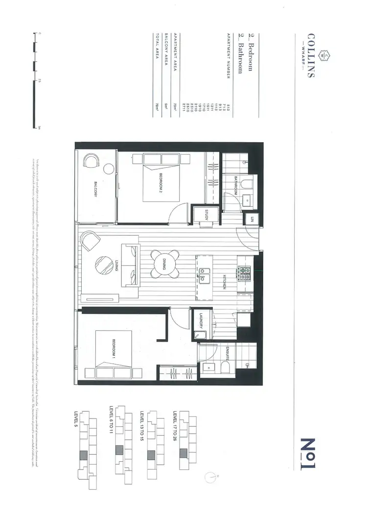 Floorplan of Homely apartment listing, 1710/915 Collins Street, Docklands VIC 3008