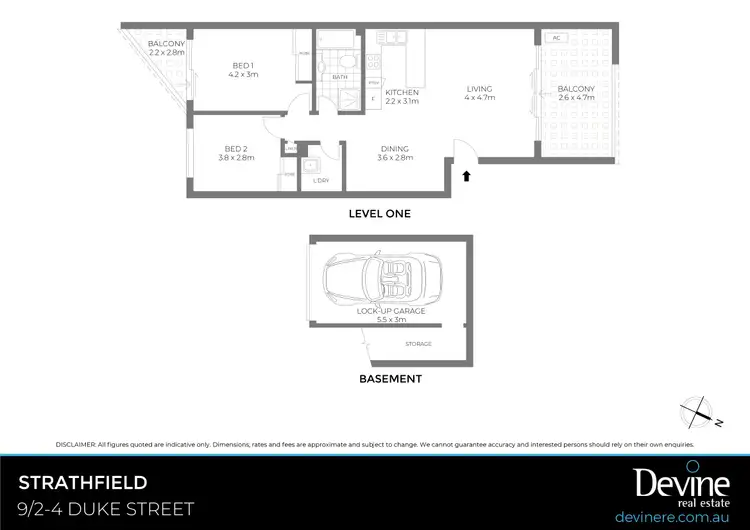 Floorplan of Homely apartment listing, 9/2-4 Duke Street, Strathfield NSW 2135