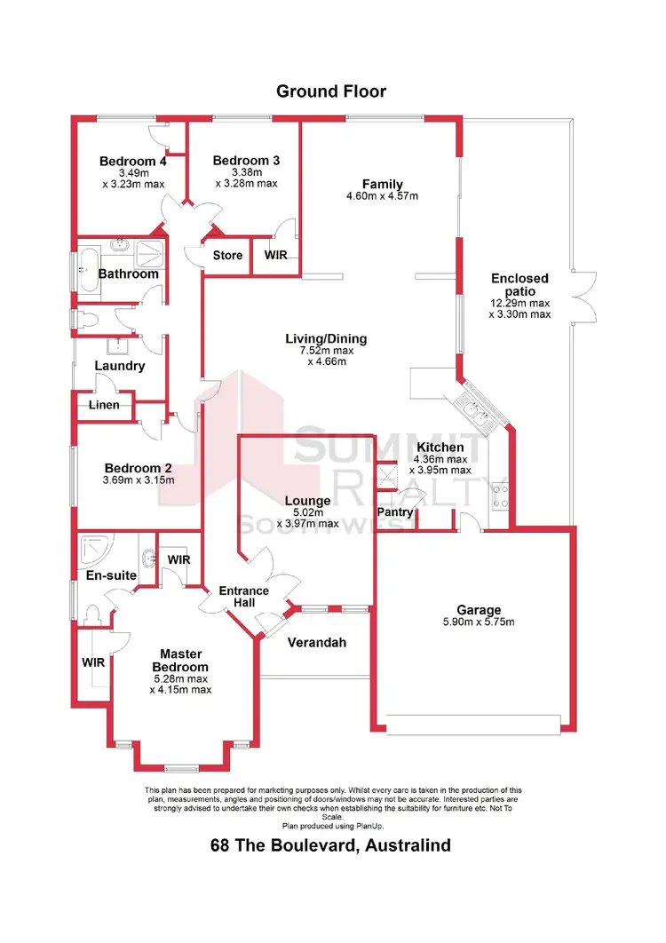 Floorplan of Homely house listing, 68 The Boulevard, Australind WA 6233