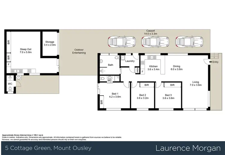 Floorplan of Homely house listing, 5 Cottage Green, Mount Ousley NSW 2519