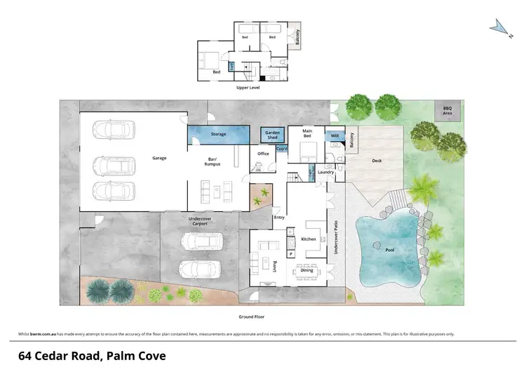 Floorplan of Homely house listing, 64 Cedar Road, Palm Cove QLD 4879