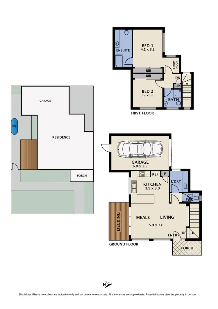 Floorplan of Homely townhouse listing, 1/98 Barry Street, Reservoir VIC 3073
