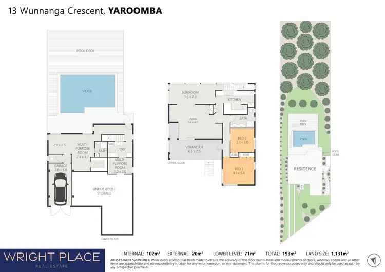 Floorplan of Homely house listing, 13 Wunnunga Crescent, Yaroomba QLD 4573