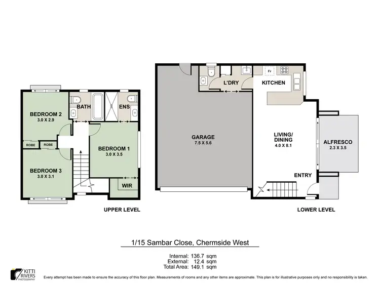 Floorplan of Homely townhouse listing, 1/15 Sambar Close, Chermside West QLD 4032
