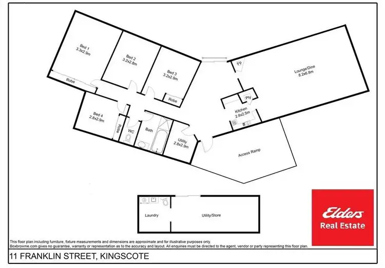 Floorplan of Homely house listing, 11 Franklin Street, Kingscote SA 5223