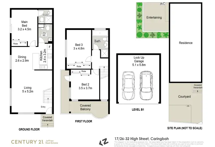 Floorplan of Homely townhouse listing, 17/26-32 High Street, Caringbah NSW 2229