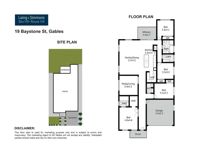 Floorplan of Homely house listing, 19 Baystone Street, Gables NSW 2765