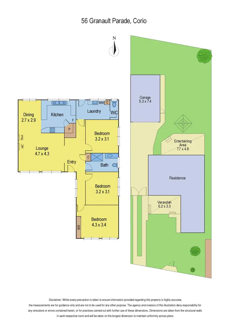 Floorplan of Homely house listing, 56 Granault Parade, Corio VIC 3214