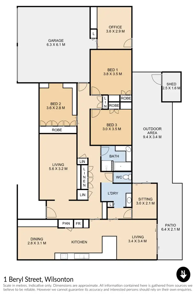 Floorplan of Homely house listing, 1 Beryl Street, Wilsonton QLD 4350