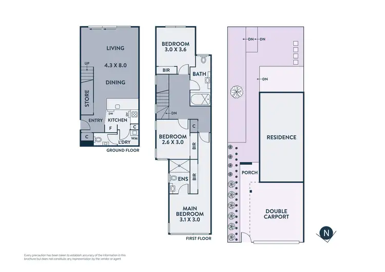 Floorplan of Homely townhouse listing, 1 Ironbark Crescent, Ivanhoe VIC 3079