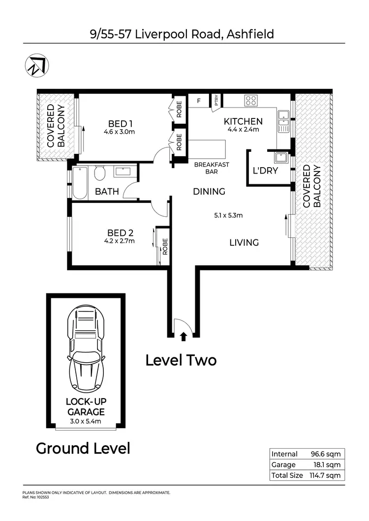 Floorplan of Homely unit listing, 9/55-57 Liverpool Road, Ashfield NSW 2131