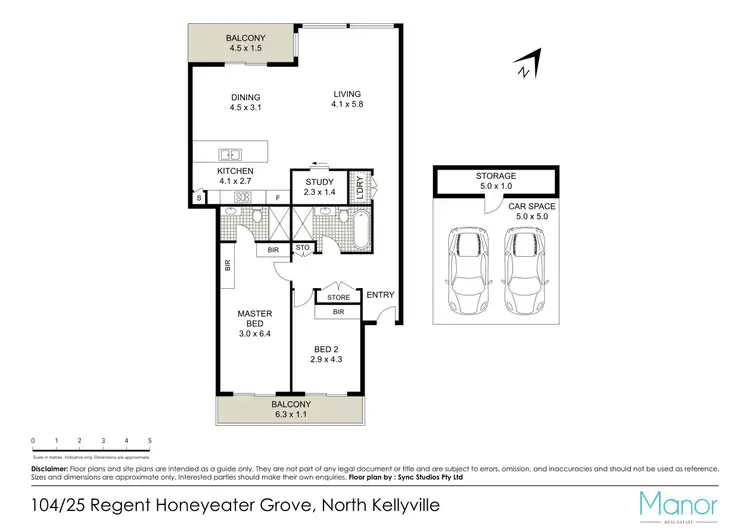 Floorplan of Homely unit listing, 104/25 Regent Honeyeater Grove, North Kellyville NSW 2155