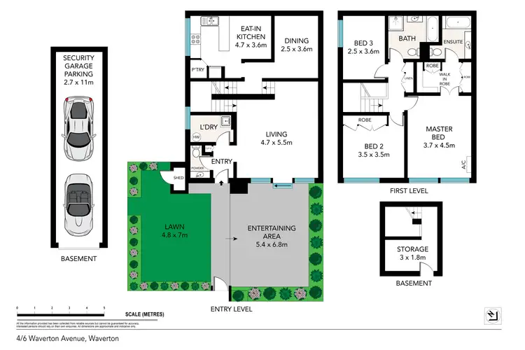 Floorplan of Homely townhouse listing, 4/6 Waverton Avenue, Waverton NSW 2060