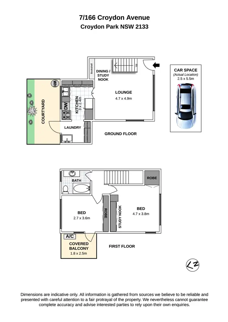 Floorplan of Homely townhouse listing, 7/166 Croydon Avenue, Croydon Park NSW 2133