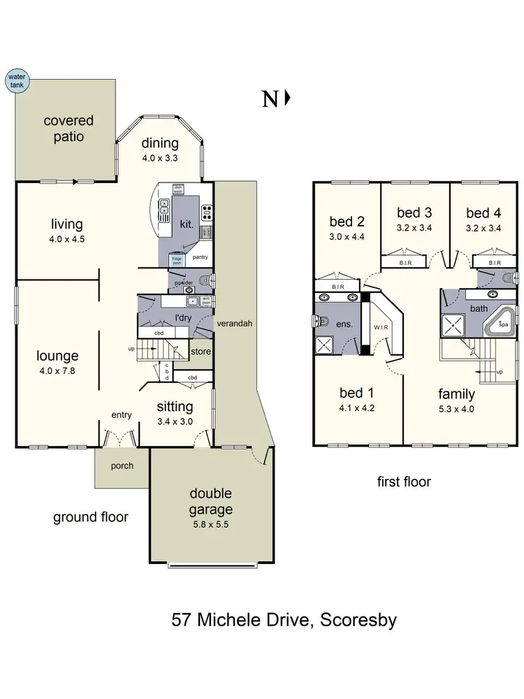 Floorplan of Homely house listing, 57 Michele Drive, Scoresby VIC 3179