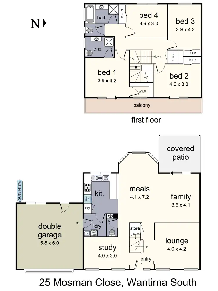 Floorplan of Homely house listing, 25 Mosman Close, Wantirna South VIC 3152