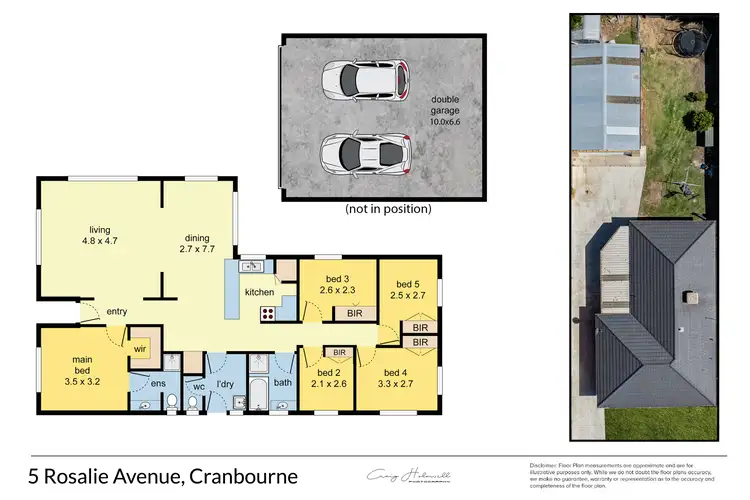 Floorplan of Homely house listing, 5 Rosalie Avenue, Cranbourne VIC 3977