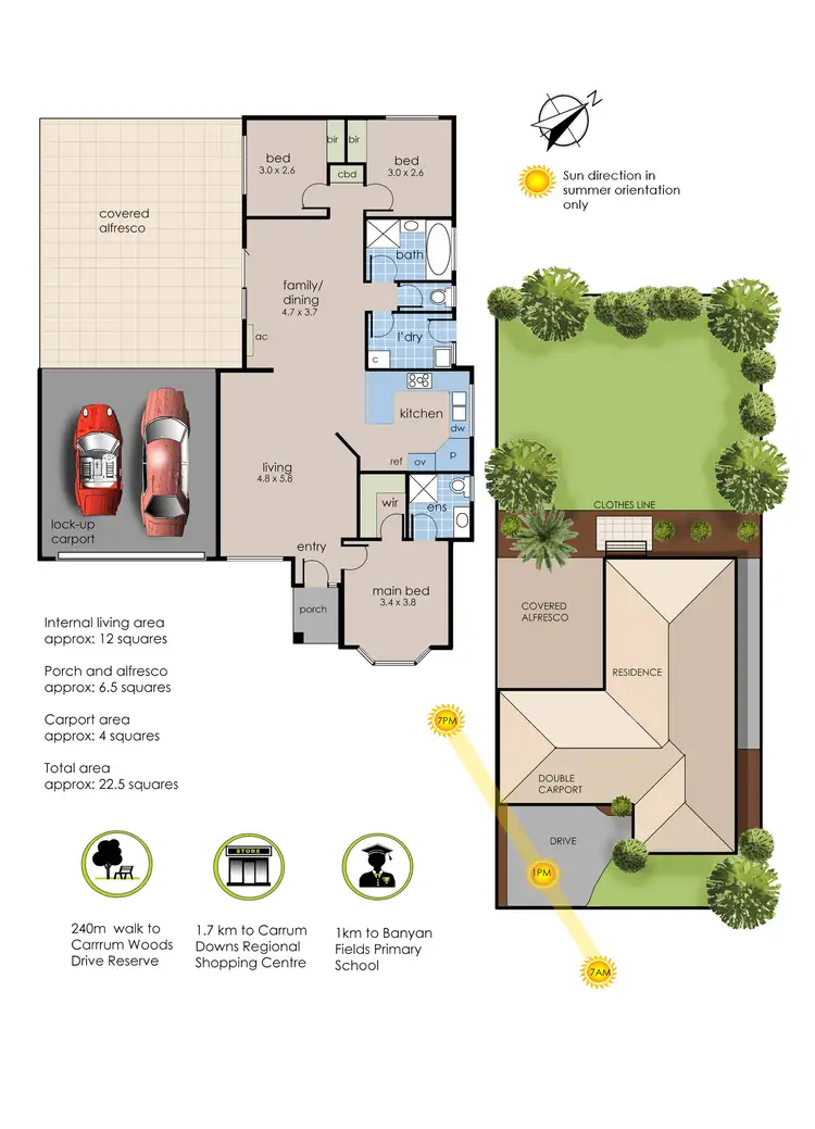 Floorplan of Homely house listing, 59 Carrum Woods Drive, Carrum Downs VIC 3201