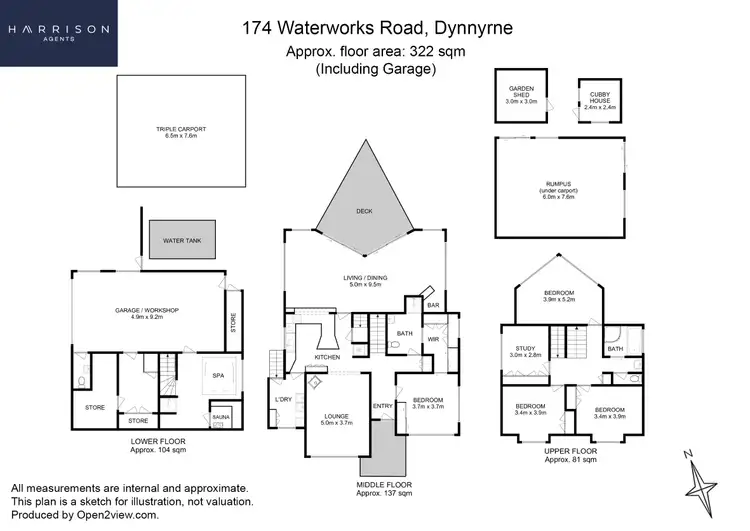 Floorplan of Homely house listing, 174 Waterworks Road, Dynnyrne TAS 7005