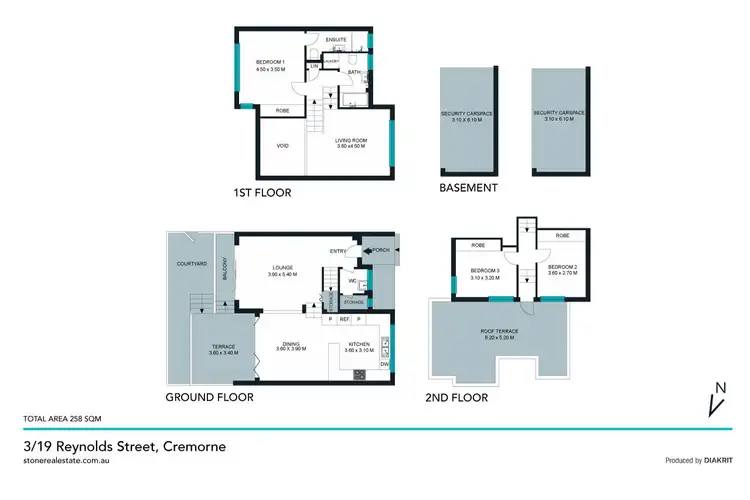 Floorplan of Homely townhouse listing, 3/19 Reynolds Street, Cremorne NSW 2090