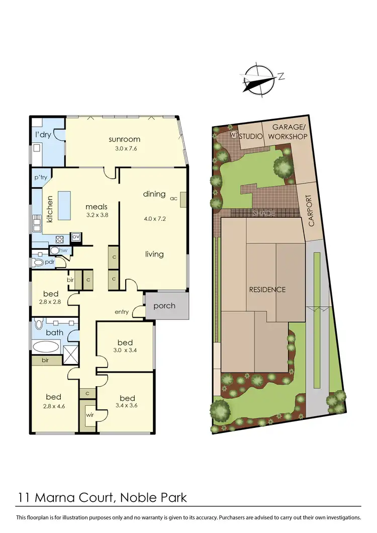 Floorplan of Homely house listing, 11 Marna Court, Noble Park VIC 3174