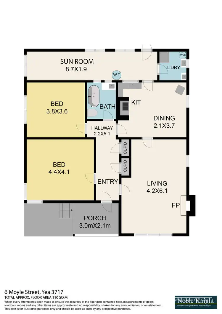 Floorplan of Homely house listing, 6 Moyle Street, Yea VIC 3717