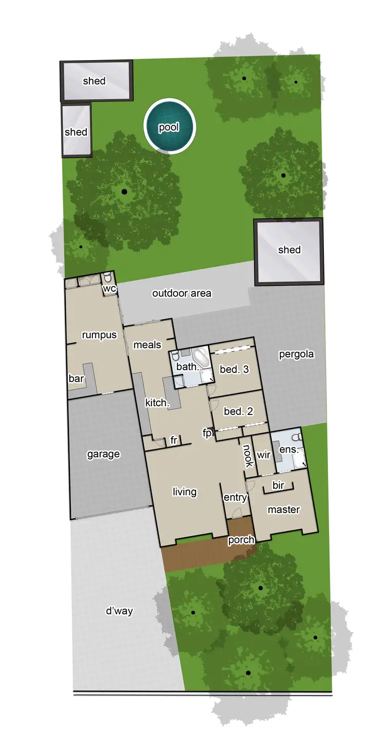 Floorplan of Homely house listing, 5 Charles Drive, Pearcedale VIC 3912