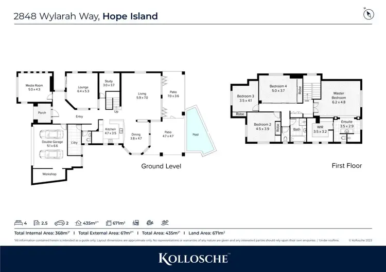 Floorplan of Homely house listing, 2848 Wylarah Way, Hope Island QLD 4212