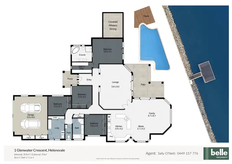 Floorplan of Homely house listing, 1 Glenwater Crescent, Helensvale QLD 4212