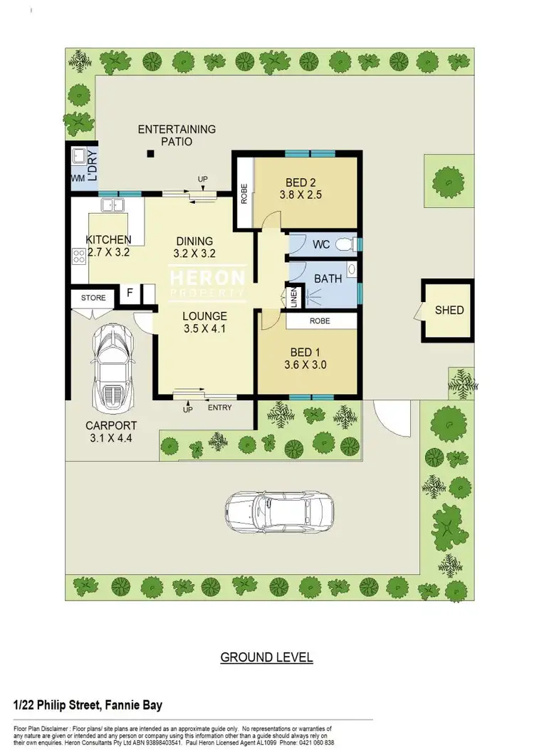 Floorplan of Homely unit listing, 1/22 Philip Street, Fannie Bay NT 820