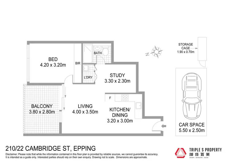 Floorplan of Homely apartment listing, 210/22 Cambridge Street, Epping NSW 2121